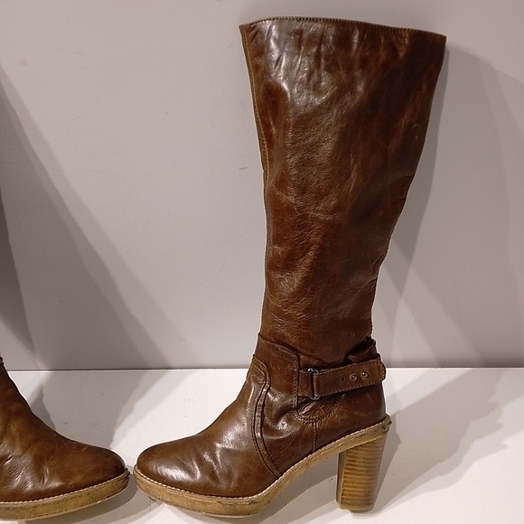 RUDSAK Brown Leather Heeled Boots - Picture 2 of 12